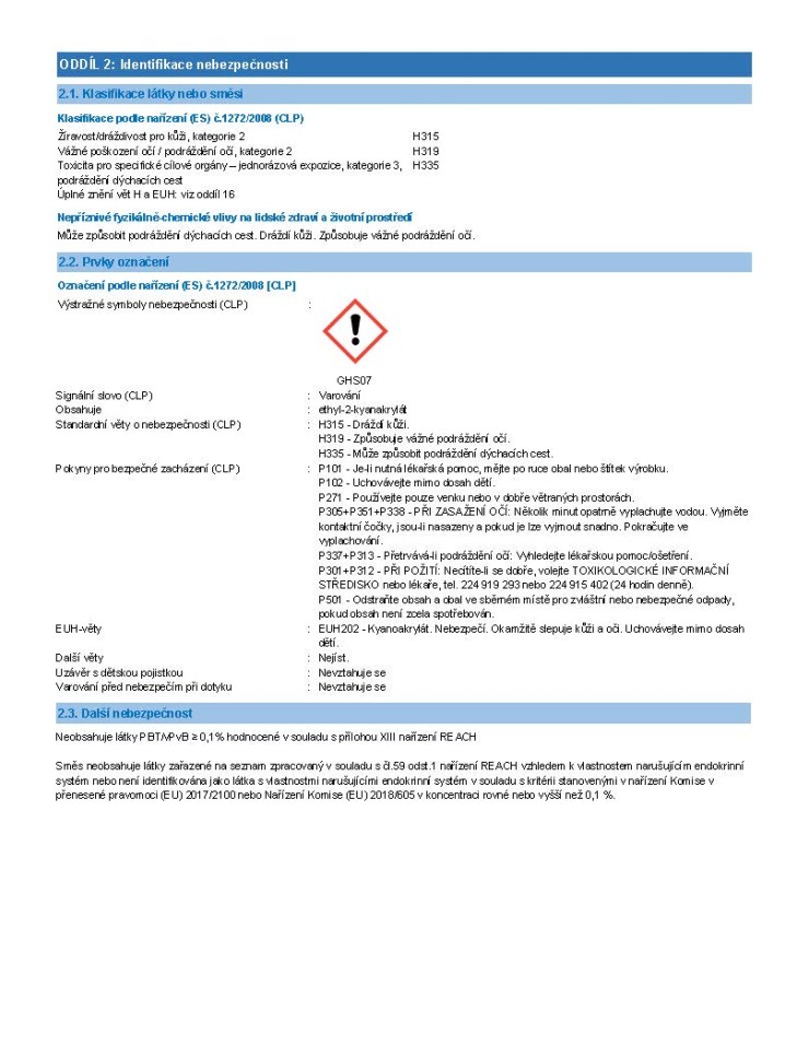 ceys 42504110 Lepidlo na obtížné plasty 3g + 4ml Special Plastik