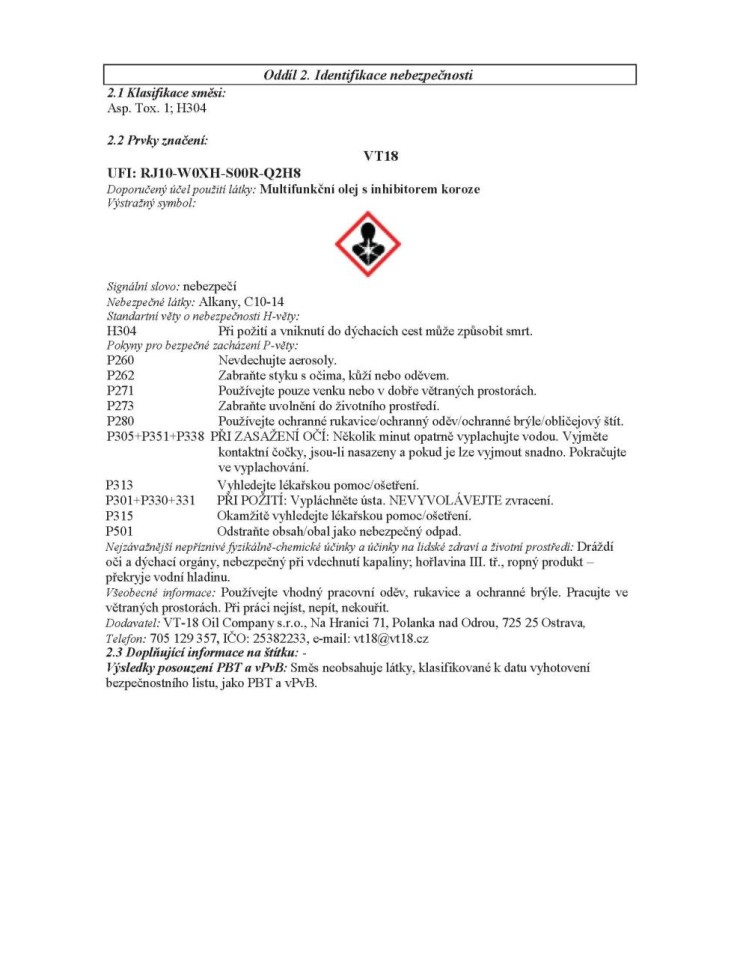 VT-18 Mazivo 400 ml