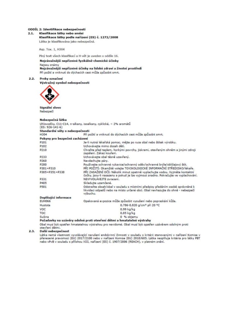 Severochema Petrolej 700ml