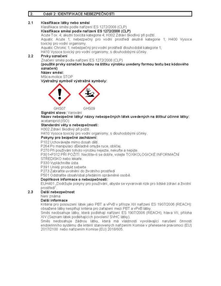 Agro CS 017121 Mšice - Molice STOP spray 0,2 g
