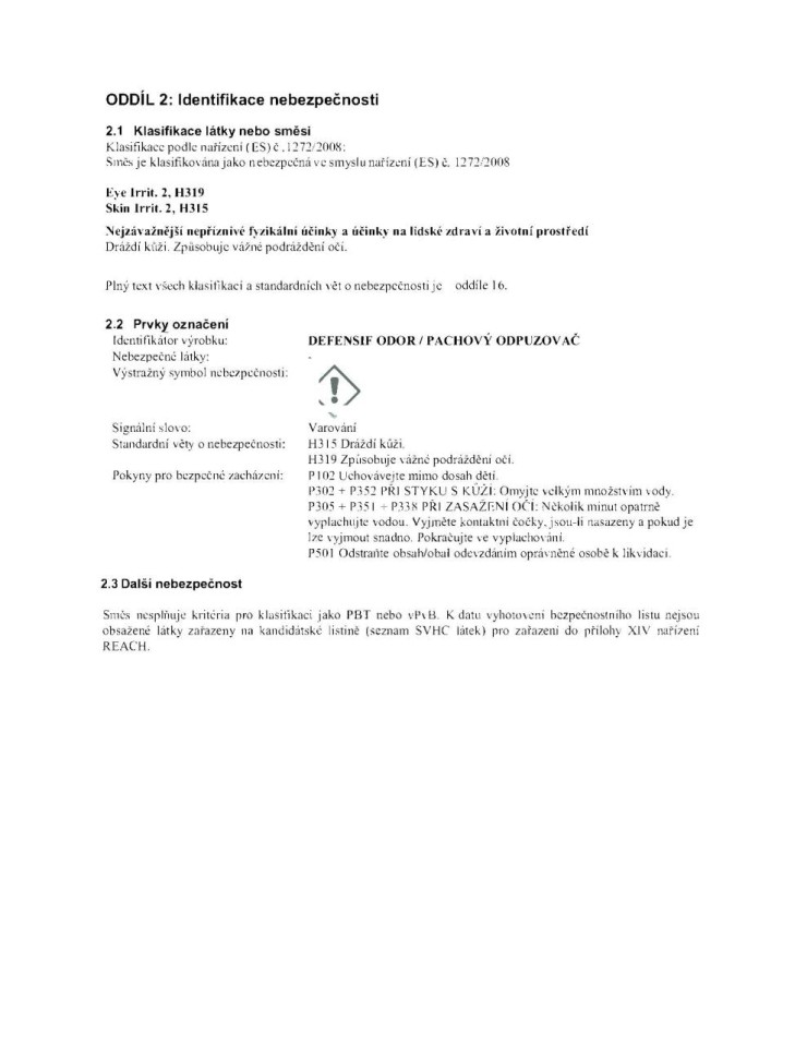 Odpuzovač pachový DEFENSIF ODOR na kuny 200ml