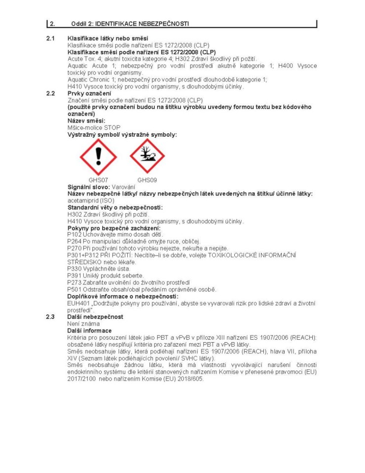 AGRO CS 017153 Mšice - Molice STOP - 2x1,8 g