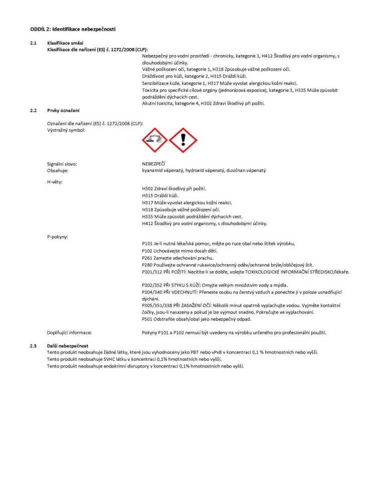 AGRO 000326 Dusíkaté vápno 1 kg