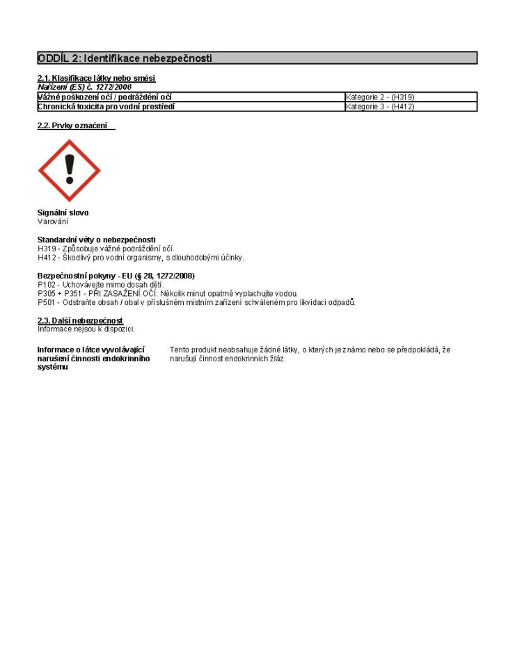 Jar Mycí prostředek na nádobí heřmánek 0,5 L