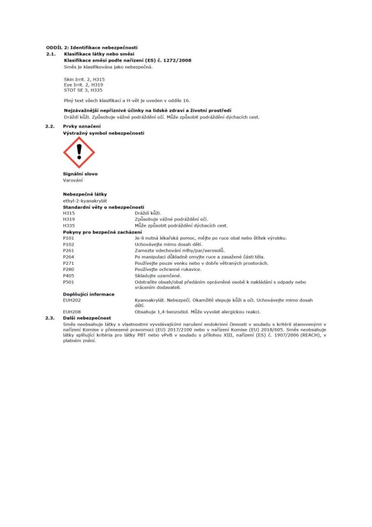 Lepidlo IA609/10 na o krouzky a plasty Kyanakryl 10g