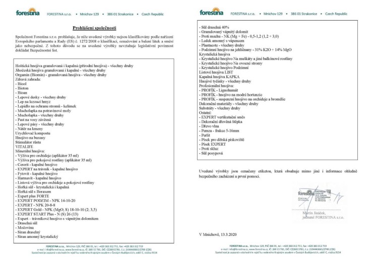 FORESTINA Urychlovač kompostů 1kg