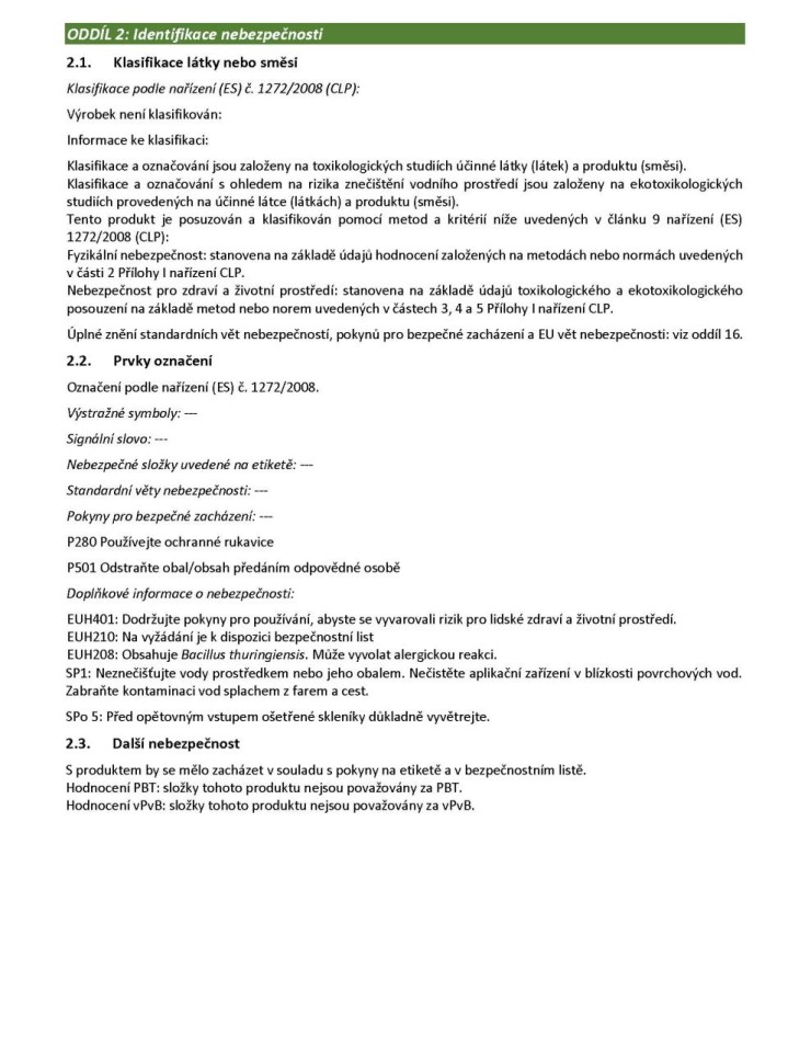 FORESTINA Přípravek proti housenkám na buxusech 2x10g