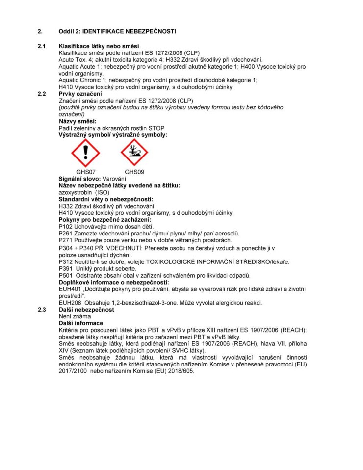AGRO Choroby rajčat a okurek STOP 10 ml