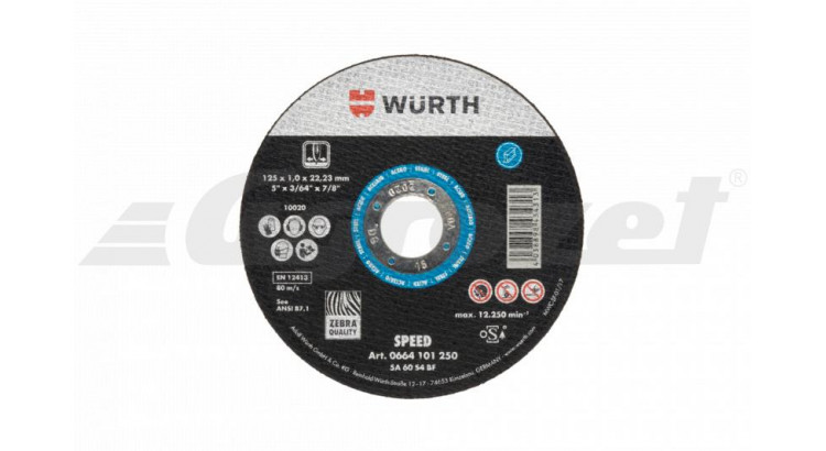 Würth 0664101250 Kotouč řezný na ocel 125x1