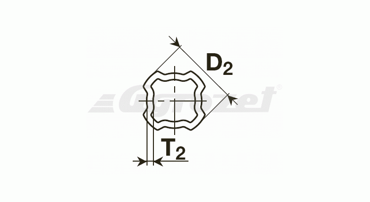Trubka profilová SFT, čtyřhran 44,7x3,75