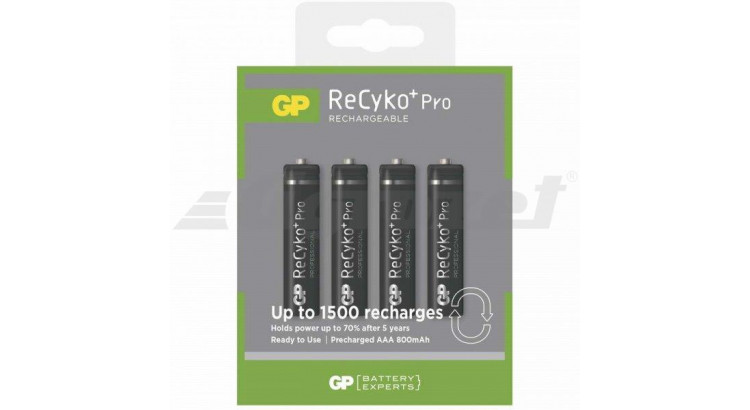 Nabíjecí baterie GP ReCyko+ HR03 (AAA), 4 ks v blistru
