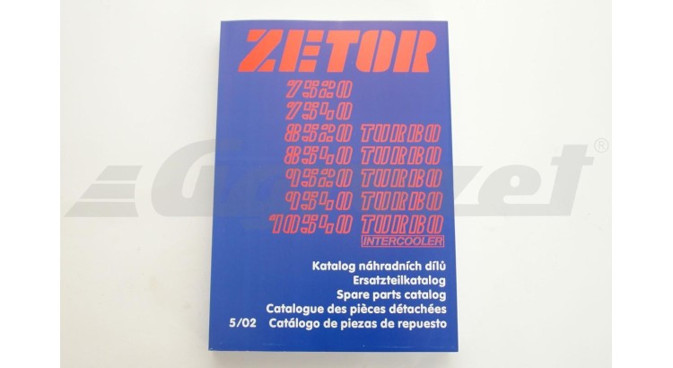 Zetor 222.212.370 Katalog ND Z 7520-10540 - UŘ III 8/02