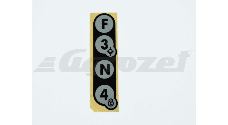 Zetor 55.415.003 Štítek rychlospojek - F3N4