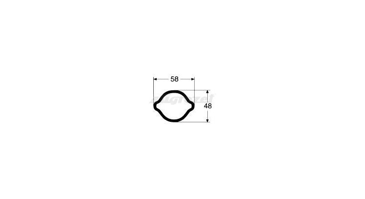 Trubka profilová citron 48x58 [ profil 2a ]