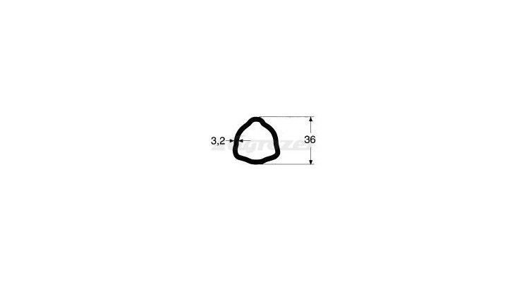 La Magdalena 005 Trubka profilová, trojúhelník 36x3,2