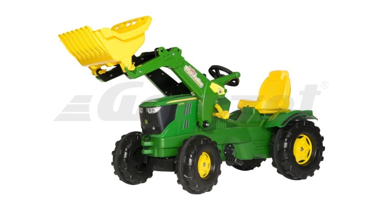 Rolly Toys Dětský šlapací traktor John Deere 6210 R s nakladačem