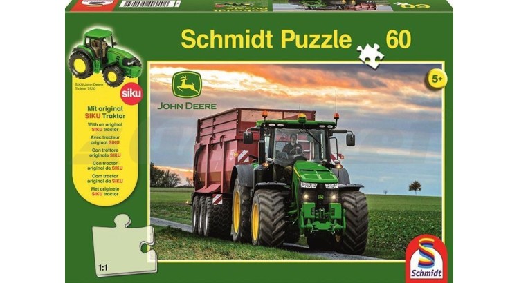 John Deere Puzzle Traktor 8370R, 60 dílků
