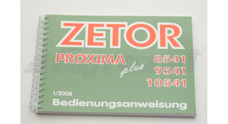Zetor 222.212.424 Návod k obsluze a údržbě Z 8541-10541PROXIMA plus německy