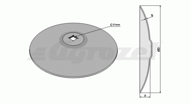 Disk hladký 710 41x41 7 mm s ploškou
