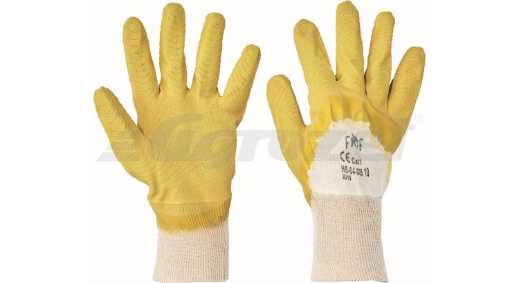F&F TWITE LIGHT HS-04-005 / Povrstvené rukavice-žluté-10