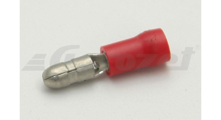 Konektor kolík 4 mm červený izolovaný kulatý  913 509