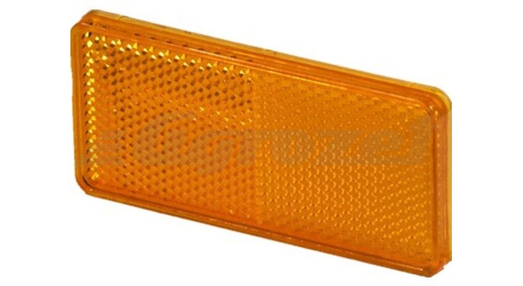 Odrazka obdelníková oranžová samolepící ( 94 mm x 44 mm)