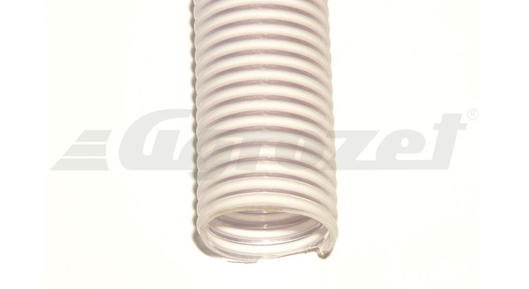 Hadice PVC 40/45,2 LIGNUM CLEAR průhledná s bílou spirálou prášky jemné piliny