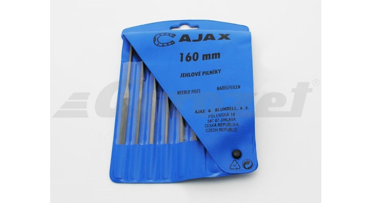 Ajax Sada jehlových pilníku s držadlem 160/2 - 6 dílů