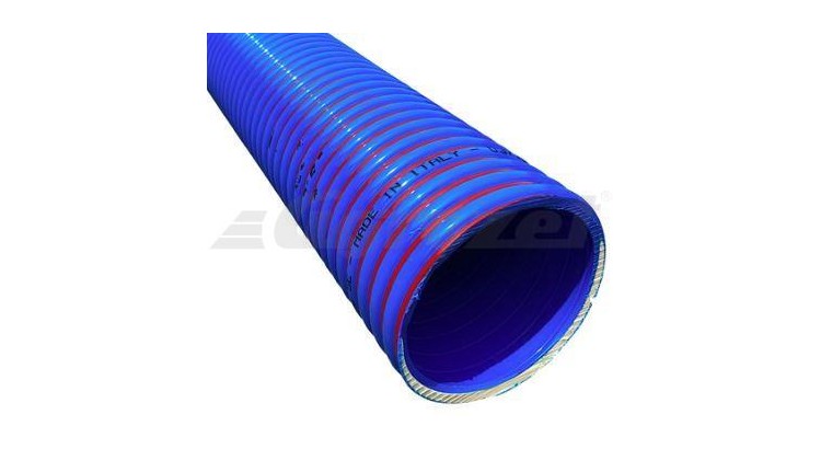 Hadice PVC 45/53,8 APOLLO SE modrá/červená spirála -25°C/+60°C pro fekální vozy