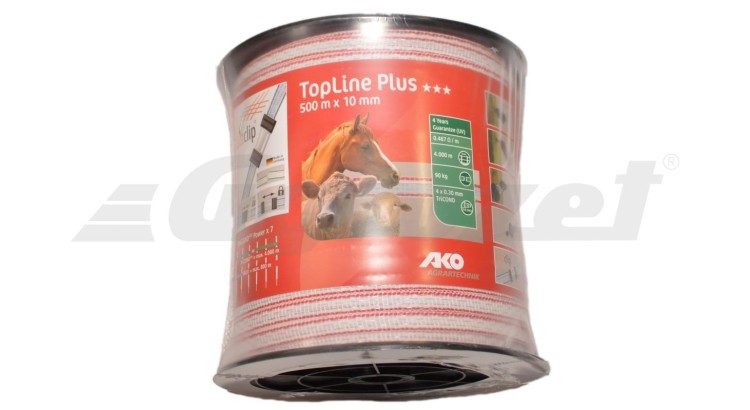 TopLine 33191 Plus Polyetylenová páska pro elektrické ohradníky 10 mm