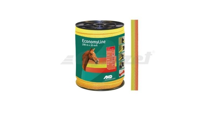 33212 EconomyLine Polyetylenová páska pro elektrické ohradníky BASIC 20 mm žlutá