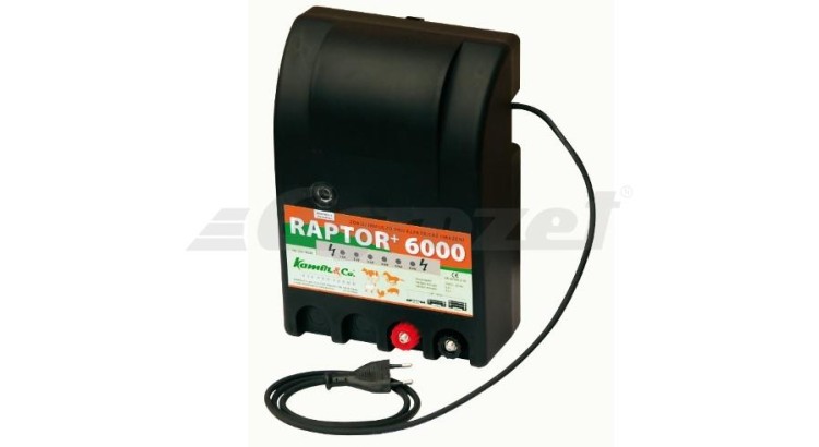 RAPTOR+ 6000 Elektrický ohradník - optická kontrola napětí určen pro skot a ovce