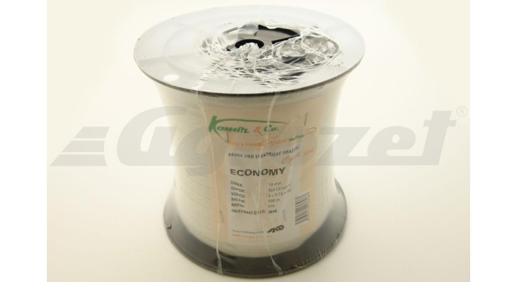 3648 Polyetylenová páska pro elektrické ohradníky ECONOMY 10 mm