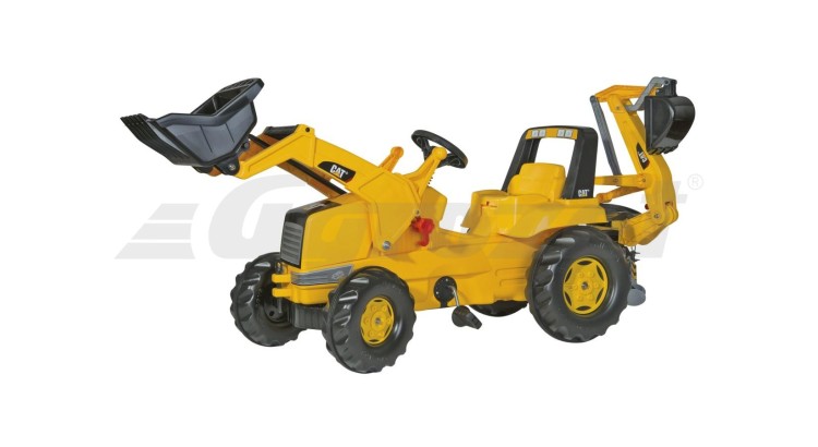 Rolly Toys Dětský šlapací traktor CAT s nakladačem a rypadlem