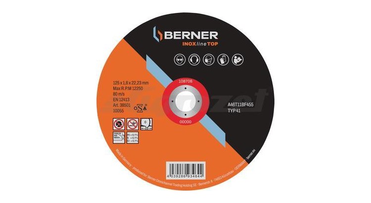 Berner 244032-25 Kotouč 150x1,0x22 INOX