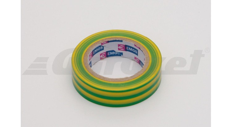 EMOS Páska PVC zelenožlutá  0,13 x 15 mm x 10 m