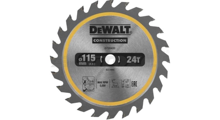 DEWALT DT20420-QZ Pilový kotouč 115 x 9,5 mm, 24 zubů