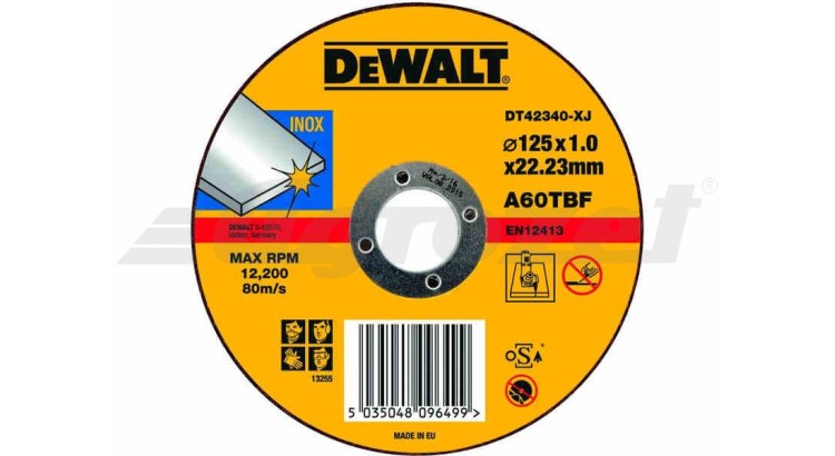 DEWALT DT42340 kotouč na nerez 125x22,2x1,2mm
