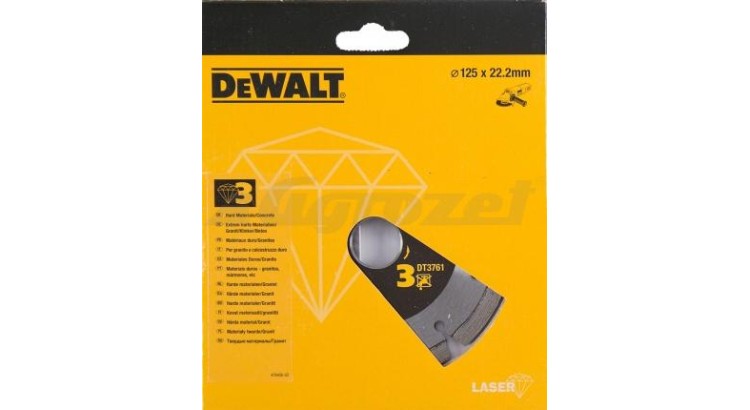 DEWALT DT3761 Diamantový kotouč na žulu pro suché řezání 125x22,2mm