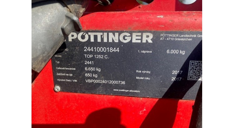 Shrnovač píce Pöttinger 1252 C S-line