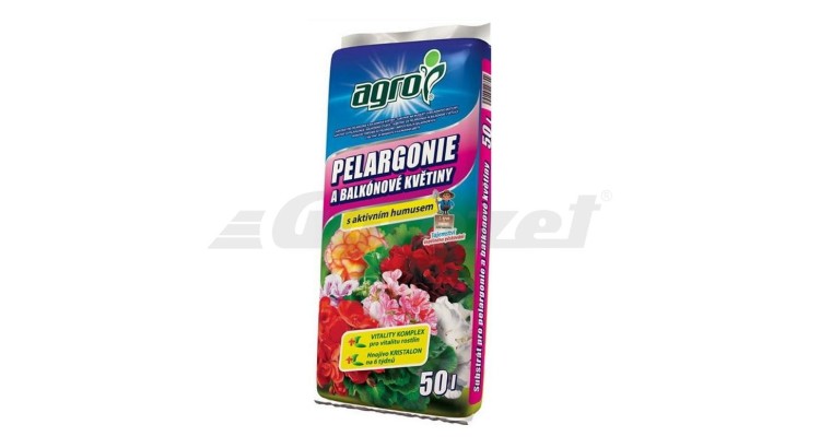 AGRO 00015A Substrát pro pelargonie a jiné balkónové květiny 50l