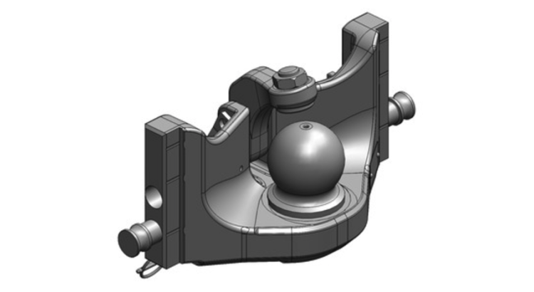 Scharmüller Anhängerkupplungen GmbH KB8335 Závěs posuvný K 80 - W=335/30/22mm
