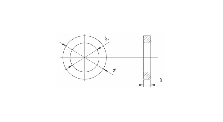 Kroužek redukční 50x30x2,2 mm