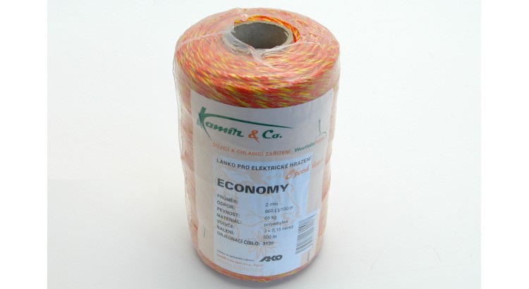 3120 Polyetylenové lanko pro elektrické ohradníky 2 mm ECONOMY