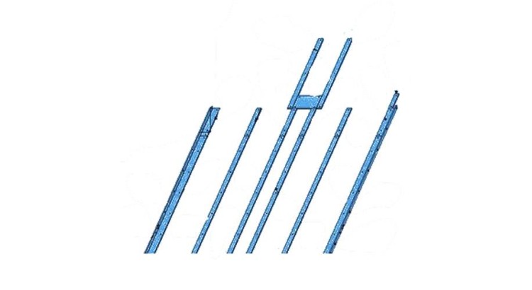 Sada kluzných lišt pro ASW 393 / 3101-4101 zdvih 3500
