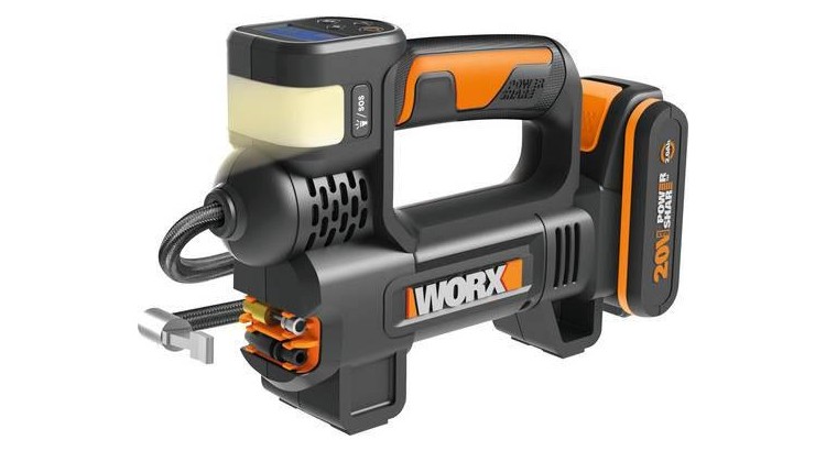 WORX WX092 Aku kompresor se svítilnou 20V, 1x 2.0Ah - Powershare