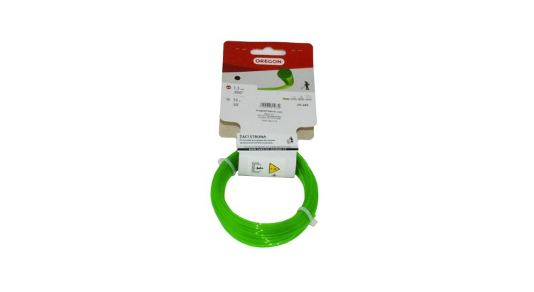 OREGON 90150E Žací struna GREEN 1,3mm x 15m Kruh