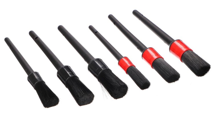 SIXTOL SX1207 Sada precizních štětců pro čištění auta CAR DETAILING BRUSH 6, 6ks