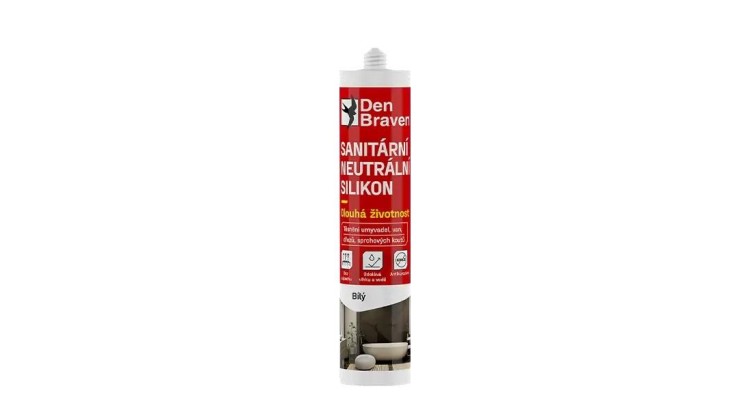 Den Braven 306021RL Sanitární neutrální silikon, bílý 280ml