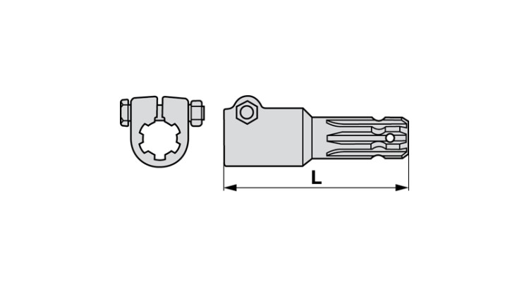 Redukce 1 3/8" Z=6 -› 1 3/4" Z=6